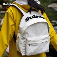 Subtle雙肩包男士女背包時(shí)尚休閑大容量書(shū)包旅行戶(hù)外高大學(xué)生電腦包防潑 白色（PLUS升級版）