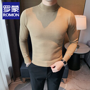 羅蒙（ROMON）針織毛衣短袖男半高領(lǐng)新款體恤內搭春秋季厚款簡(jiǎn)約爸爸男士打底衫 031卡其色【長(cháng)袖款】 XL 【135斤以?xún)取?
                                         title=