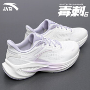 anta kids安踏葉子6跑步鞋女鞋夏季新款輕便減震運(yùn)動鞋子女款網(wǎng)面跑鞋女士 5511-1象牙白/迷霧紫【毒刺6】 37.5