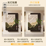 畫畫小鎮(zhèn)現(xiàn)代輕奢高級感玄關(guān)裝飾畫家有靠山圖進(jìn)門走廊過道掛畫砂巖墻壁畫 PD6453【家有靠山 C款】 整體尺寸：120*180cm LED立體燈畫（220V插電款+遙控器） 顆粒雙層立體砂巖畫+水培花
