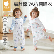 貝肽斯兒童睡衣夏季薄款純棉2025新款男女兒童家居服連體衣服套裝