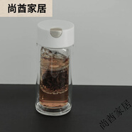 黑蟻 BLACK-ANT黑蟻磁彈泡茶杯茶水分離玻璃杯雙層不燙手花茶杯子高顏值磁吸杯