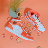 耐克（NIKE）【潮】Air Jordan aj1板鞋男女新款高幫休閑跑步運動耐磨籃球鞋 DM4228/DM3531-800/白橙小扣碎 42