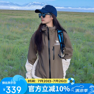 駱駝【三防】女裝沖鋒衣外套年夏季新款男女拼色防水防風(fēng)夾克