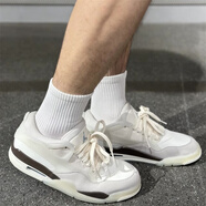 耐克（NIKE）Air Jordan 4 RM AJ4黑白 舒適休閑 男女低幫復(fù)古減震運(yùn)動(dòng)籃球鞋 IB8857-141米白色 41