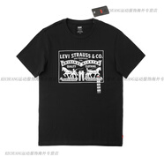 Levi's美版Levis李維斯大碼寬松T恤男女情侶短袖夏款體恤 黑色-22495 S 130斤以下
