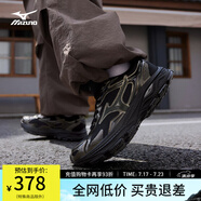 美津濃（MIZUNO）【RACER S】軟底輕便運動跑步鞋男女同款緩震透氣休閑慢跑鞋 21/暗黑金屬 38.5 (245mm)