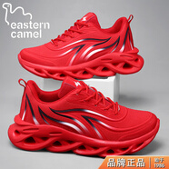 東方駱駝男鞋2026春季新款休閑舒適網(wǎng)面鞋潮流時(shí)尚鞋子男大碼增高運動(dòng)鞋男 紅色 46