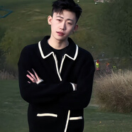 安初夏小香風(fēng)個(gè)性撞色時(shí)尚拉鏈毛衣外套男女秋冬新款寬松情侶針織開衫 黑色(男女同款) 高品質(zhì) XL