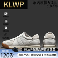 KLWP香港高檔奢侈品男鞋休閑鞋男頭層牛皮板鞋男新款百搭小白鞋男士 白色 [皮鞋碼]4 42