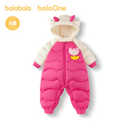 巴拉巴拉balaOne童裝兒童羽絨服連體衣2025冬裝哈衣爬服萌趣208425120204