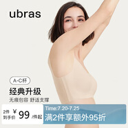 ubras虞書欣同款無尺碼背心文胸女士?jī)?nèi)衣女隱形粉底液內(nèi)衣裸感膚常規(guī)