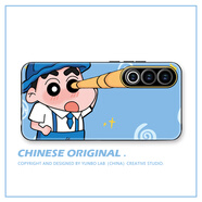 依云諾【殼膜套裝】魅族21手機(jī)殼 軟殼墨鏡20Pro硅膠殼鏡頭全包磨砂輕薄軟男女款創(chuàng)意防摔卡通保護(hù)套 硅膠藍(lán)色【橫版望眼鏡小新】贈膜+掛繩 魅族 20