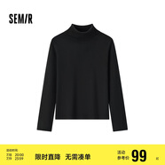 森馬（Semir）森柔毛衫|毛衣女基礎(chǔ)款高領(lǐng)緊身2024冬季純色套頭衫109724107011