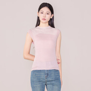 薇迎 VIEA.ING商場同款短袖針織衫女2025夏新款甜美粉色無袖上衣 粉色 S