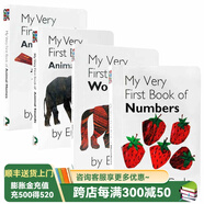 進口英文原版繪本Eric Carle卡爾爺爺My Very First Book of numbers world4冊套裝連連看游戲幼兒啟蒙圖書下翻頁配對紙板撕不爛書