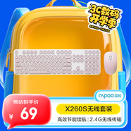 雷柏（Rapoo） X260S 鍵鼠套裝 無(wú)線(xiàn)鍵鼠套裝 辦公鍵盤(pán)鼠標套裝 電腦鍵盤(pán) 筆記本鍵盤(pán) 粉色