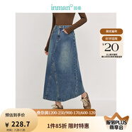 茵曼（INMAN）時(shí)尚繡花女裝立領(lǐng)襯衫洋氣寬松休閑2025夏季新款長袖襯衣 牛仔藍(lán)半身裙-18438189 L （褲子 28碼）