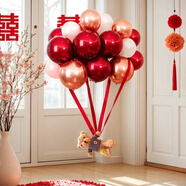 靚赫結婚熱氣球小熊飄空訂婚場(chǎng)景裝飾品新房求婚浪漫布置婚慶用品大全