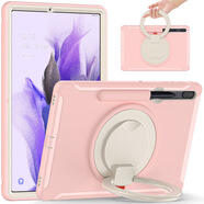 適用三星Tab S7 S8硅膠摔平板套PC手環(huán)旋轉(zhuǎn)支架S7Plus保護(hù)殼 粉色 三星Tab A 10.1 T510 T515