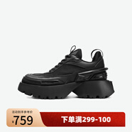 OGR【檀健次同款】德比鞋2023年夏季新款機甲潮流增高厚底男同款鞋 黑色 39