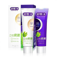 舒客舒克立體爽清早晚牙膏65克早+65克晚清新口氣家庭組合裝 1套