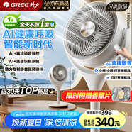 格力（GREE）【織風(fēng)者AI+】一級能效直流變頻輕音空氣循環(huán)扇家用語音遙控電風(fēng)扇香薰雙重凈化抑菌落地扇