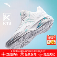 安踏（ANTA）KT3 Team｜籃球鞋男湯普森夏季中幫透氣防滑減震學生實戰(zhàn)運動鞋子 【2代】安踏白/淺霧灰/泳池藍-1 44.5 (275mm)