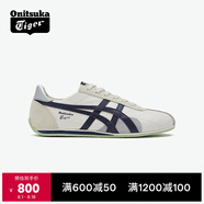 Onitsuka Tiger鬼塚虎RUNSPARK男女夏季復(fù)古舒適運(yùn)動(dòng)休閑鞋 米色/深藍(lán)色 37.5