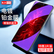 魅奈 適用堅(jiān)果pro3防窺鋼化膜 堅(jiān)果pro2/pro2s手機(jī)膜抗藍(lán)光高清護(hù)眼水凝膜防爆全屏玻璃膜 【堅(jiān)果Pro2/2S】全玻璃【紫光版】2片裝
