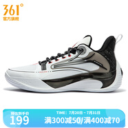 361度男鞋運(yùn)動(dòng)鞋冬季新款減震實(shí)戰(zhàn)籃球訓(xùn)練鞋 361度白/曜石黑 44