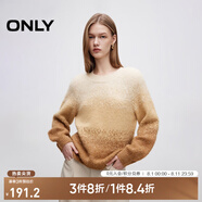 ONLY秋冬柔軟舒適漸變燈籠袖圓領(lǐng)毛衣針織衫女|124313008 C12 沙色 2XL (180) 96A