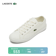 LACOSTE法國(guó)鱷魚(yú)男鞋25春夏新款時(shí)尚簡(jiǎn)約百搭系帶帆布鞋|49CMA0017 18C/米白色 39.5 6