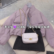 冉藝嵐同款冬裝搭配一整套韓劇穿搭套裝茶系穿搭小個(gè)子棉服外套半身裙兩 套裝 S