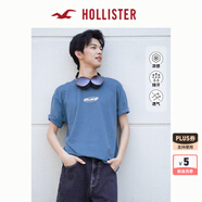 HOLLISTER【涼感】25夏季經(jīng)典LOGO情侶T恤男裝女裝KI323-5272 深藍綠色 L (180/108A)