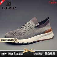 KLWP香港輕奢男鞋夏季透氣男鞋2025網(wǎng)面鞋男舒適百搭休閑柔彈男鞋 灰灰 40