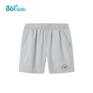 361°361度男童涼感運動(dòng)褲新品2025年夏季透氣五分褲兒童速干短褲 山峰灰 130