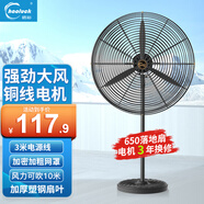 皓彩（haoluck） 工業(yè)風(fēng)扇落地扇強(qiáng)力牛角扇大功率大風(fēng)力電風(fēng)扇工地工廠車(chē)間商用超大風(fēng)量吹除甲醛 [25英寸] 650落地扇塑鋼葉 3米線 滾珠軸承