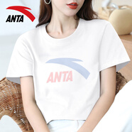 安踏（ANTA）短袖女t恤顯白2025夏季新款棉時(shí)尚修身官網(wǎng)羽毛球服潮流百搭 -4純凈白/淺紫（現貨秒發(fā)） S /160