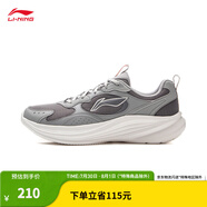 李寧（LI-NING）輕風v2丨減震回彈休閑慢跑鞋男子2025新款柔軟輕便運動鞋ARSV109 灰/端莊灰-2 39