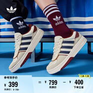 adidas「面包鞋」COURTIC經(jīng)典運動板鞋男女阿迪達斯官方三葉草   晶白/淺米色/棕紅/藏青藍   42 42(260mm)