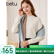 百圖betu女裝秋季新款毛衣羊毛半高領(lǐng)百搭女長(cháng)袖毛衣2309D04 米白 M