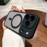 依云諾【自帶鏡頭膜】蘋(píng)果17Promax手機殼新款雅盾磁吸保護套膚感磨砂蘋(píng)果17air全包防摔散熱軟邊硬殼 帶鏡頭膜【炫酷黑】雅盾磁吸/硬殼軟邊 款式僅供參考下單請核對自己的型號