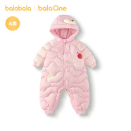 巴拉巴拉balaOne童裝兒童羽絨服連體衣2025冬裝哈衣爬服萌趣208425120204