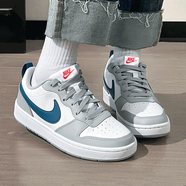 耐克（NIKE）女鞋夏秋季新款COURT簡(jiǎn)版空軍一號AF1板鞋小白鞋運動(dòng)休閑鞋子女 BQ5448-117紅/淺煙灰/碼頭藍 35.5