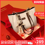 viney新款包包女包牛皮托特包大容量手提包生日禮物送女友老婆 【棕色折疊禮盒裝】實用輕奢大包