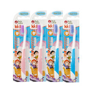 怡雪（ushine）送雙蓮兒童草莓牙膏泰國進(jìn)口雙蓮螺旋高密度軟毛兒童牙刷3-12歲 7-12歲 顏色隨機 4支