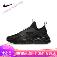 耐克（NIKE）男鞋休閑跑步鞋AIR HUARACHE華萊士老爹鞋女鞋運動鞋 819685-002 純黑 43