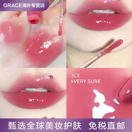 3ce水光唇釉唇露小蜜勺果汁唇蜜甜芭樂玻璃滋潤冷木桃ESSENTIAL女 小蜜勺#Very Sure草莓熊 丹東大