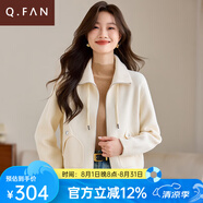 恰凡（QIAFAN）開春外套女春秋裝小個子洋氣上衣短款棒球服女士夾克2025新款春季 米白 M  建議【90斤-108斤】
